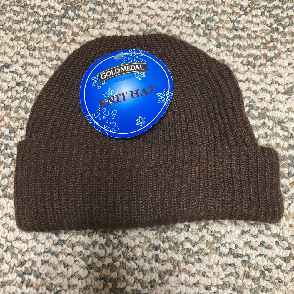 5/$15 NWT Gold Medal Brown Knit Hat